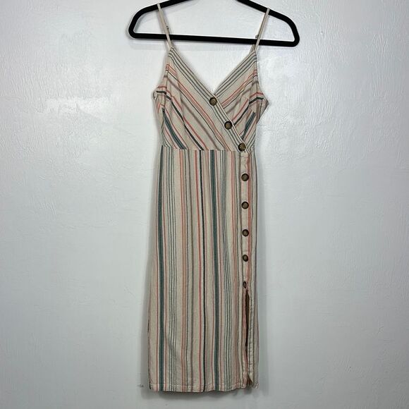 Altar'd State Dresden Cotton Striped Sleeveless Midi Dress Size S - Picture 3 of 12